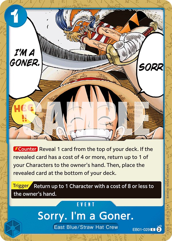 Sorry. I'm a Goner., EB01-029