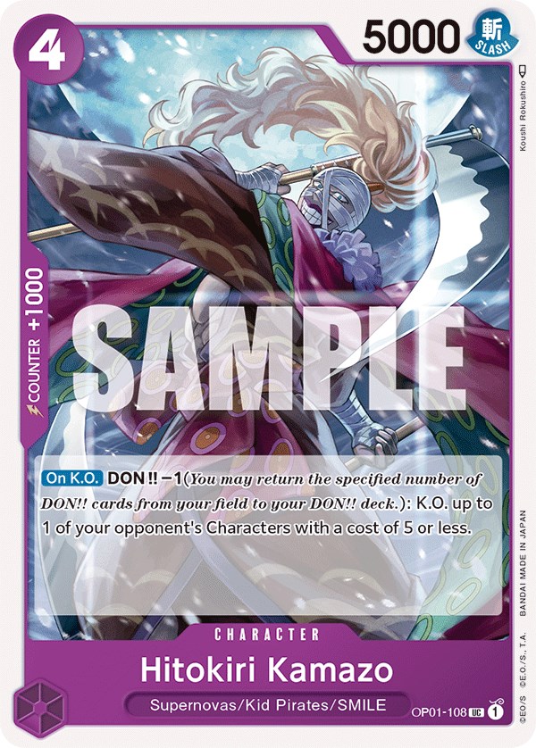 Hitokiri Kamazo, OP01-108