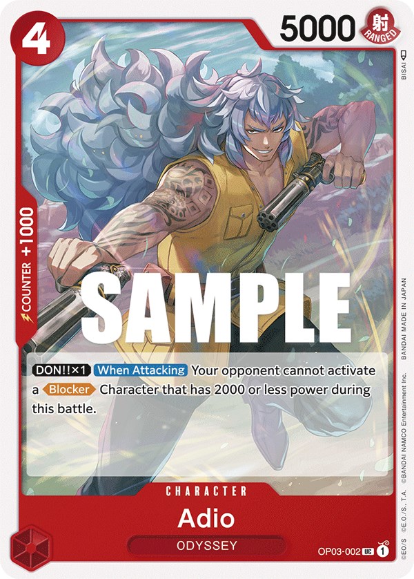 Adio, OP03-002