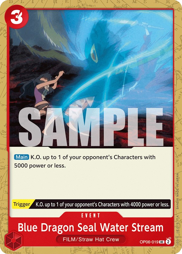 Blue Dragon Seal Water Stream, OP06-019