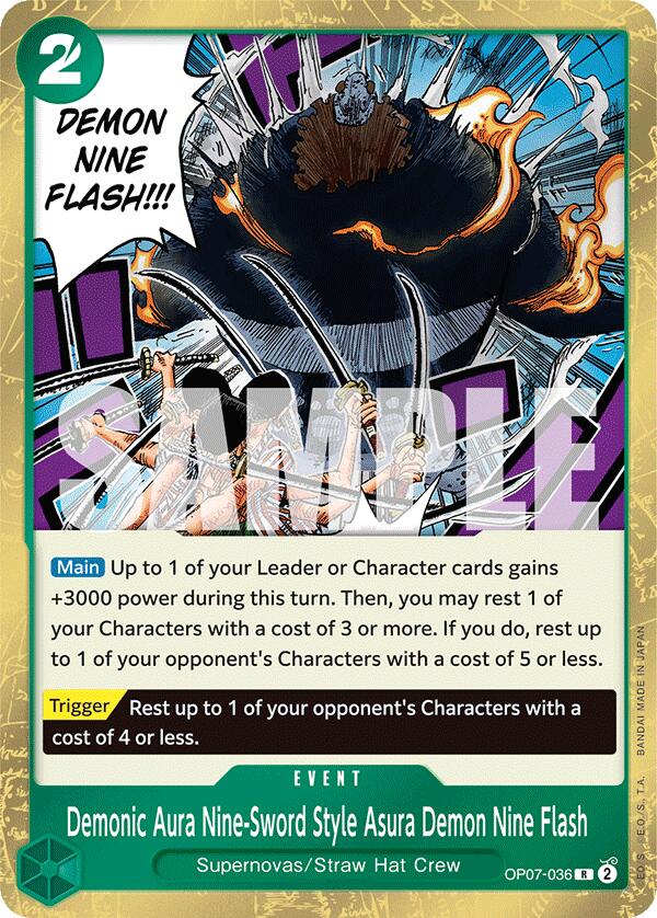 Demon Aura Nine-Sword Style Asura Demon Nine Flash, OP07-036