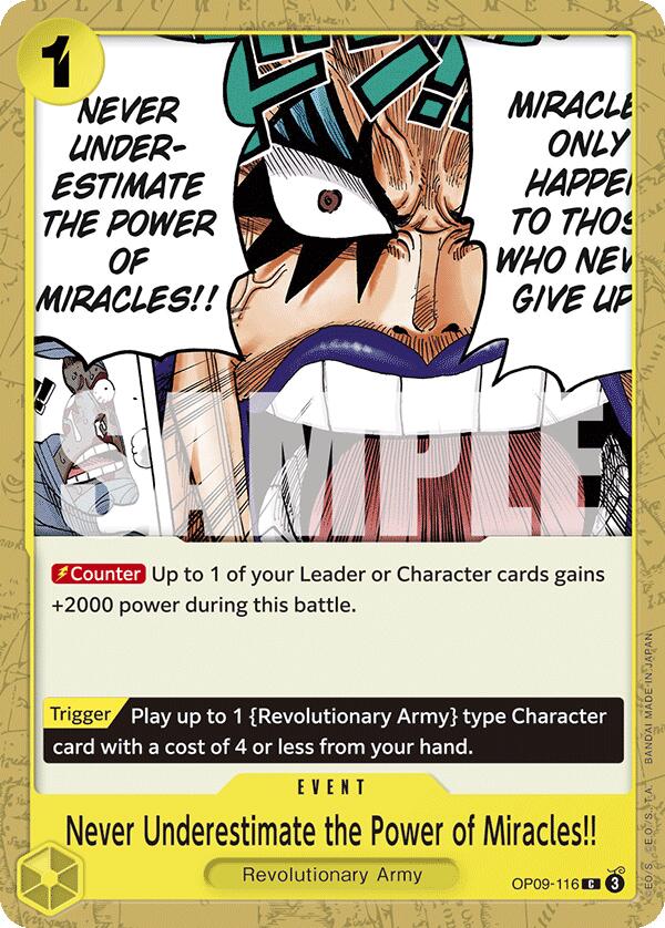 Never Underestimate the Power of Miracles!!, OP09-116