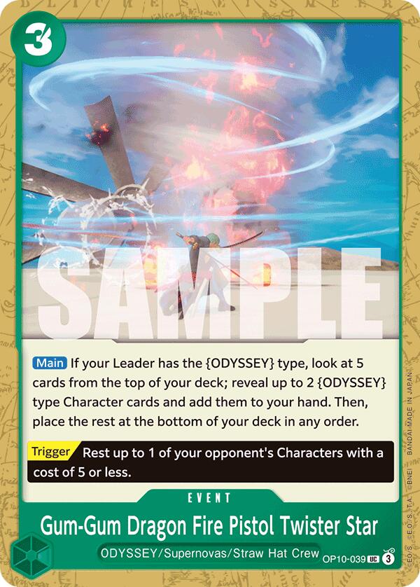 Gum-Gum Dragon Fire Pistol Twister Star, OP10-039