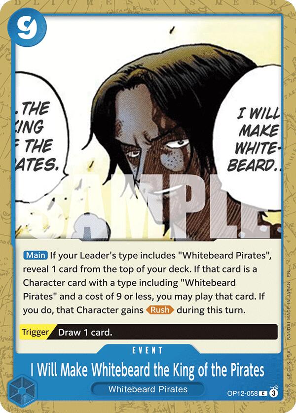 I Will Make Whitebeard the King of the Pirates, OP12-058