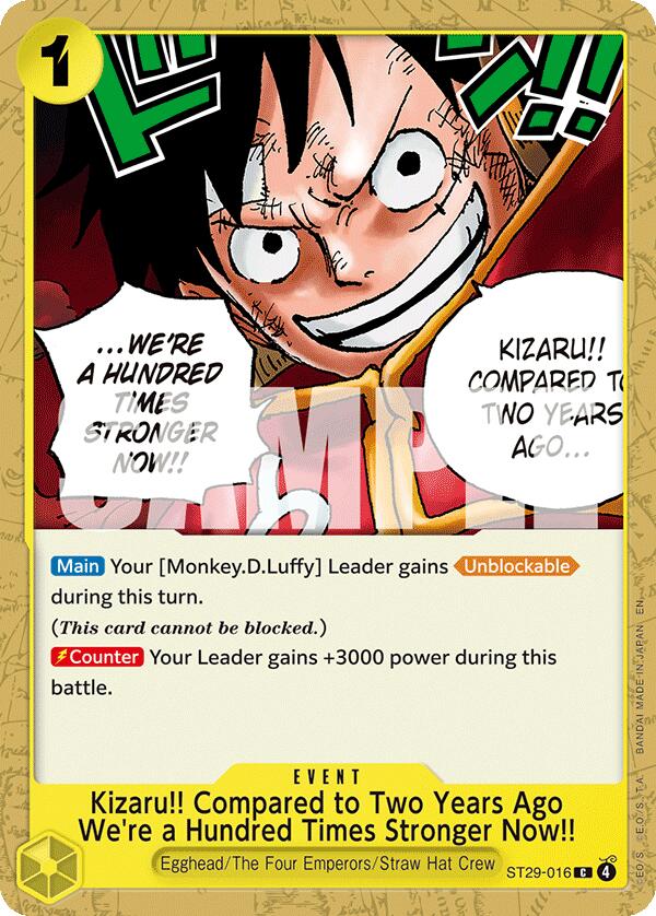 Kizaru!! Compared to Two Years Ago We're a Hundred Times Stronger Now!!, ST29-016